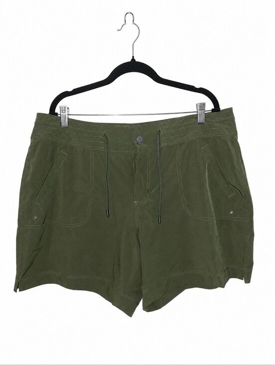 Athletic Works Pants - Olive Green Utility Cargo Shorts Women's Drawstring Lightweight Casual Outdoor